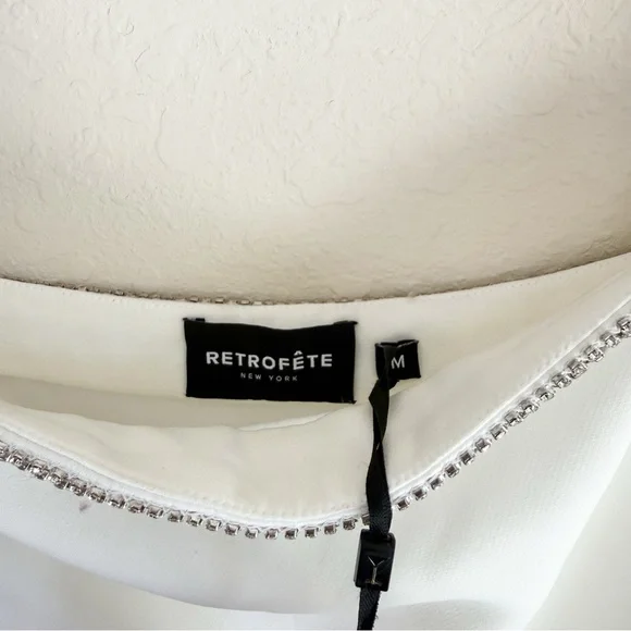 Retrofete Regina Shell White Mini Dress Size Medium - Picture 5 of 9